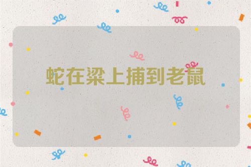 蛇在粱上捕到老鼠