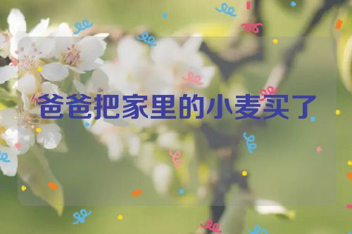 爸爸把家里的小麦买了