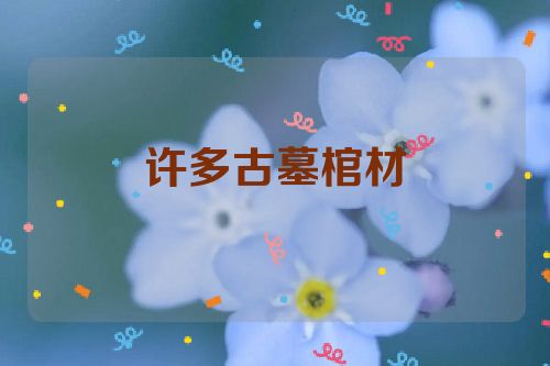 许多古墓棺材