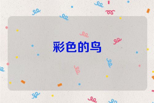 彩色的鸟