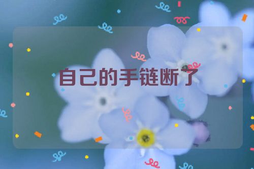 自己的手链断了