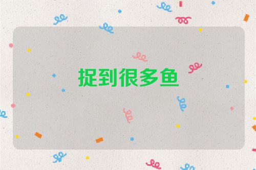 捉到很多鱼