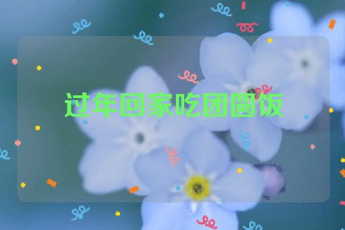 过年回家吃团圆饭