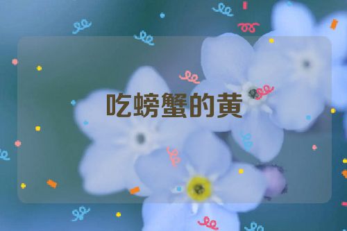 吃螃蟹的黄