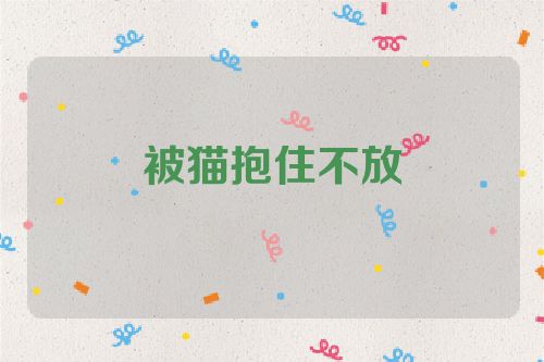 被猫抱住不放