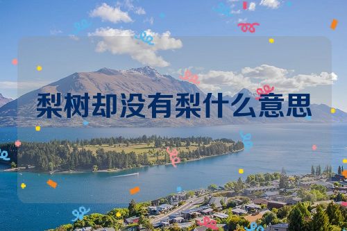 梨树却没有梨什么意思