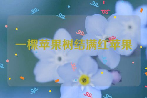 一棵苹果树结满红苹果