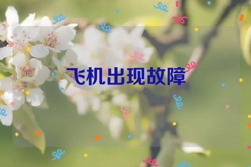 飞机出现故障