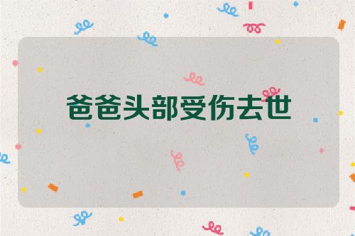 爸爸头部受伤去世