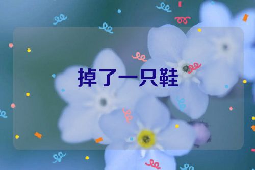掉了一只鞋