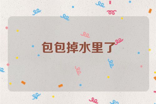 包包掉水里了