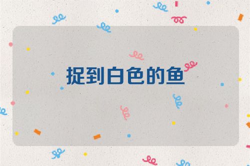 捉到白色的鱼