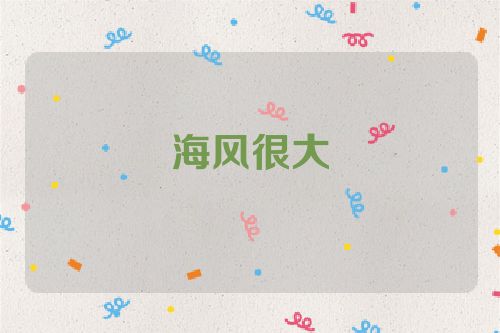 海风很大