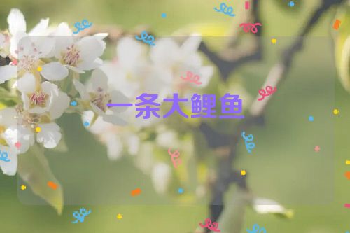 一条大鲤鱼