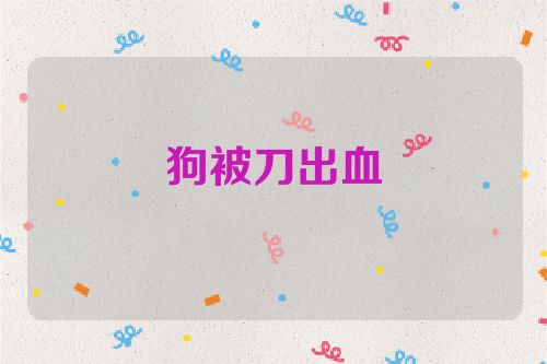 狗被刀出血