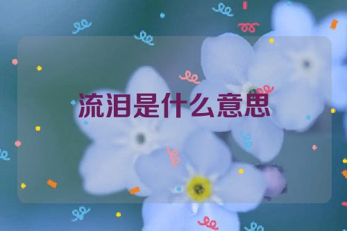 流泪是什么意思