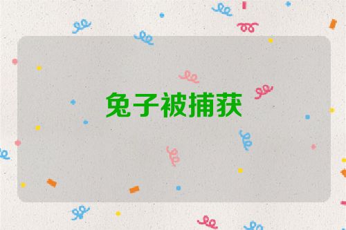 兔子被捕获