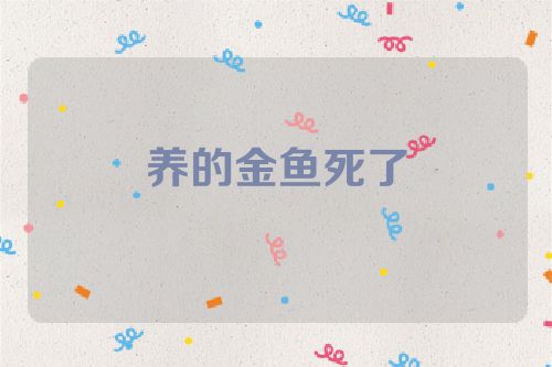 养的金鱼死了