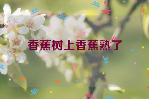香蕉树上香蕉熟了