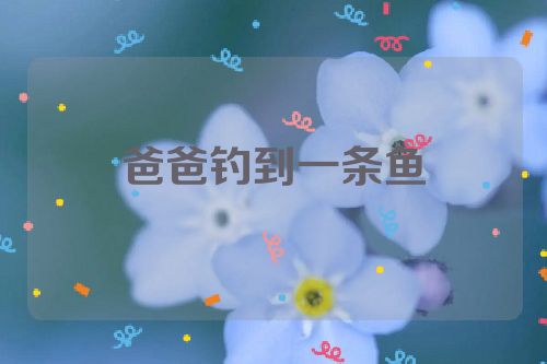 爸爸钓到一条鱼