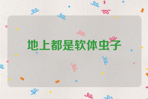 地上都是软体虫子