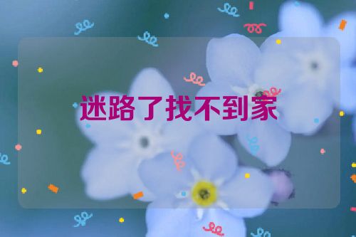 迷路了找不到家