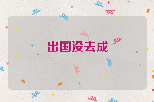 出国没去成