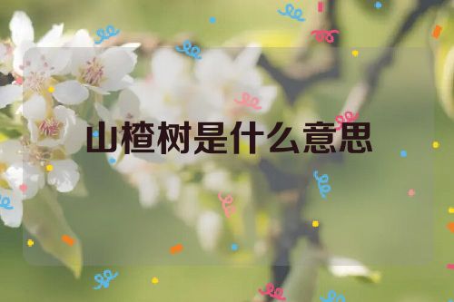山楂树是什么意思