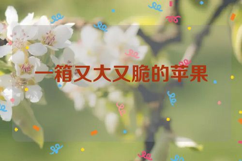 一箱又大又脆的苹果