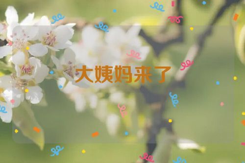 大姨妈来了