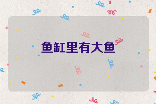 鱼缸里有大鱼