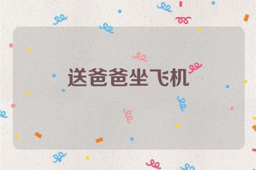 送爸爸坐飞机