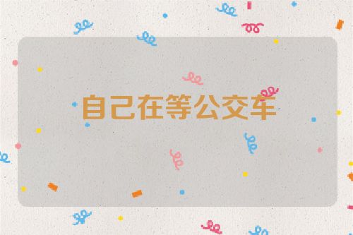 自己在等公交车
