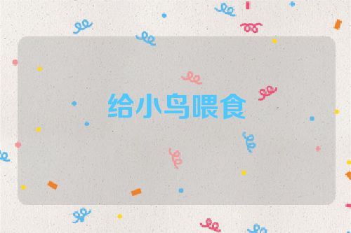 给小鸟喂食