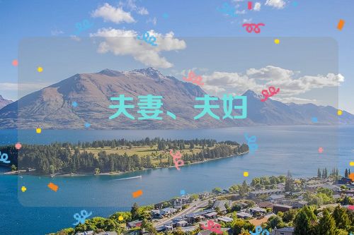 夫妻、夫妇