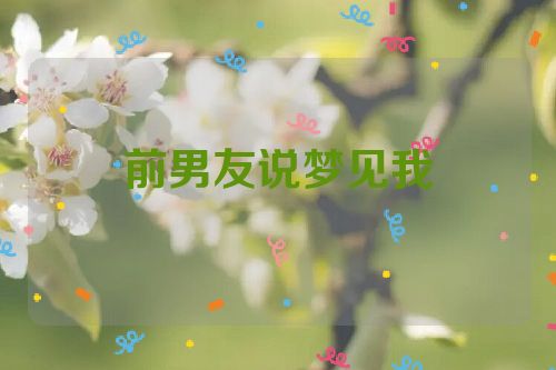 前男友说梦见我