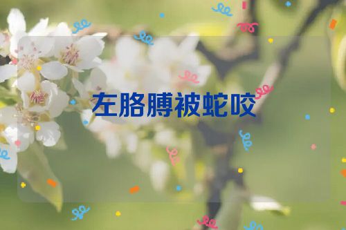 左胳膊被蛇咬