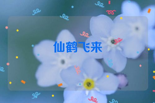 仙鹤飞来