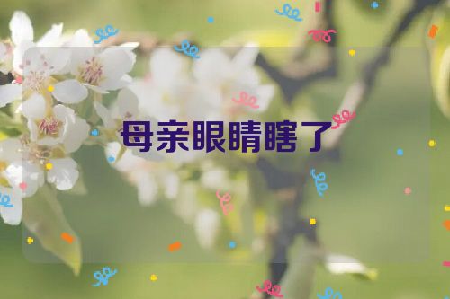母亲眼睛瞎了