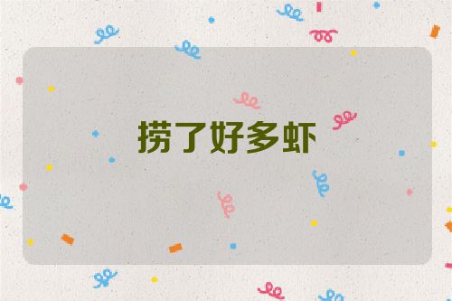 捞了好多虾
