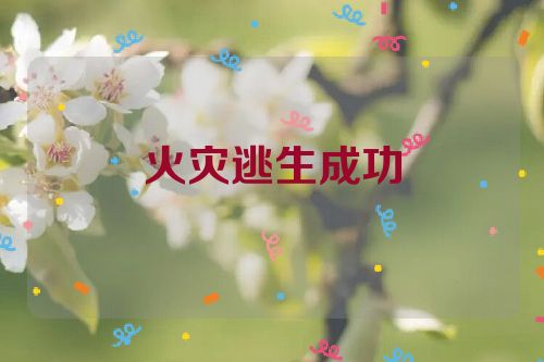 火灾逃生成功