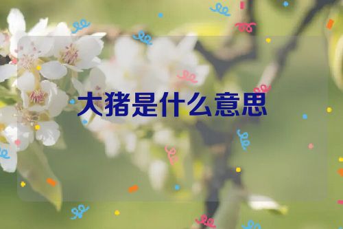 大猪是什么意思