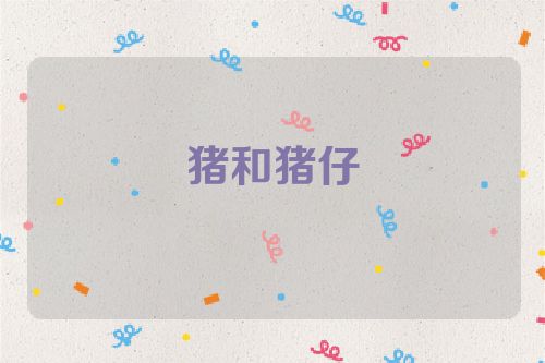 猪和猪仔