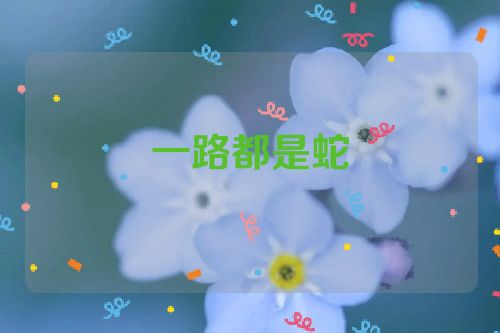 一路都是蛇