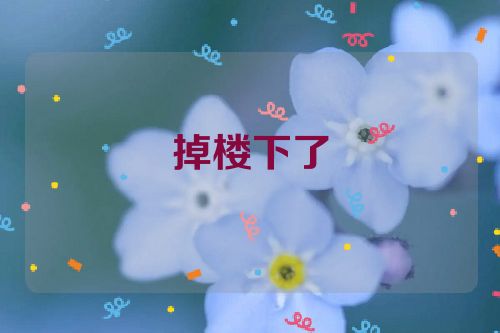 掉楼下了