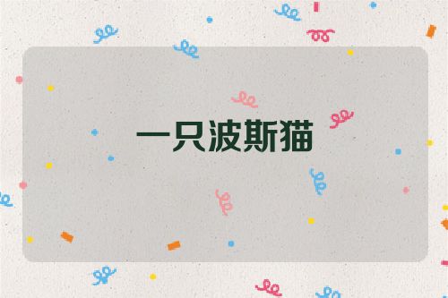 一只波斯猫