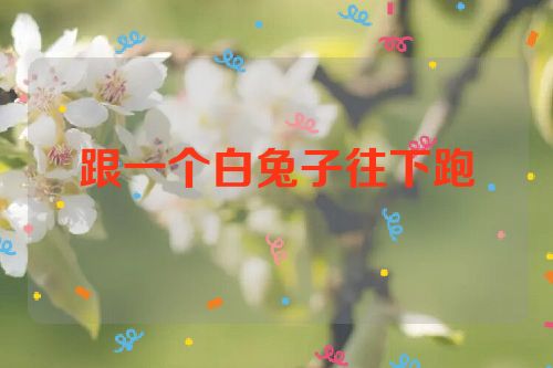 跟一个白兔子往下跑