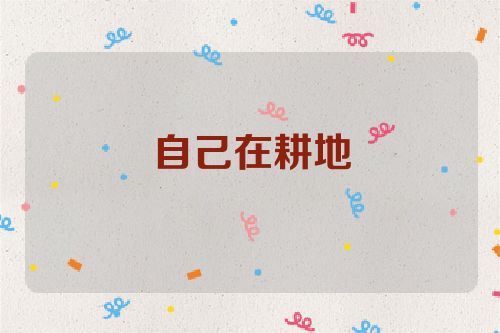 自己在耕地