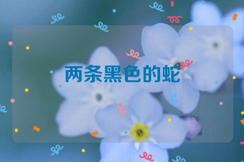 两条黑色的蛇