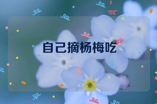 自己摘杨梅吃